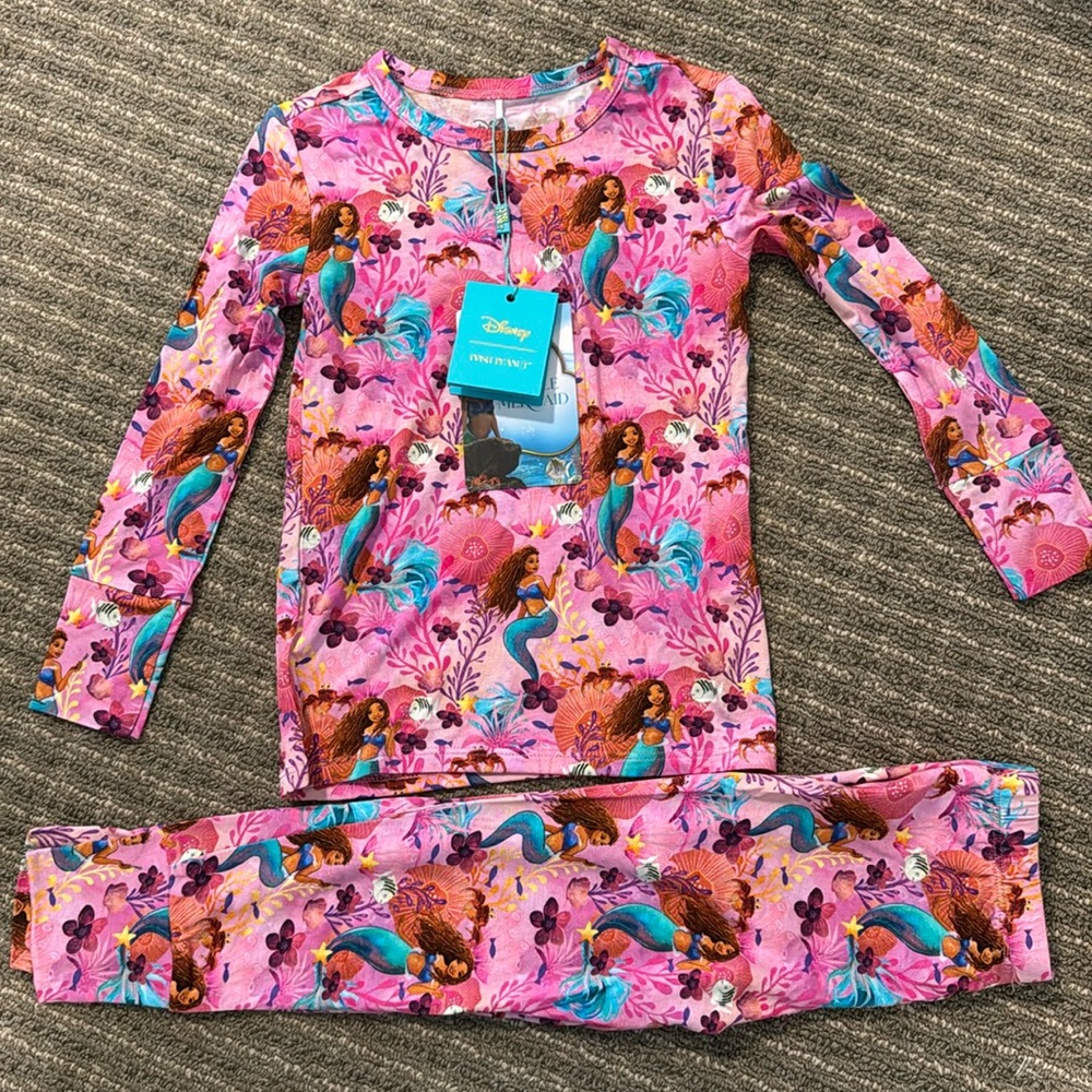 Disney The Little Mermaid Ariel Long Sleeve Pajamas, 7-8y